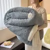 Cobertor Jacquard Macio de Algodão e Lã de Cordeiro, Toque Delicado, Cobertor de Casamento - Outono e Inverno Novo