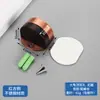 Tope de puerta superior de acero inoxidable sin perforaciones Tope de puerta de succión al suelo tipo Tortuga con resistencia magnética para puerta, goma gruesa anticolisión, tope de puerta montado en el suelo
