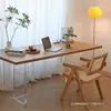 Mesa de comedor nórdica de madera maciza para casas pequeñas, banco de trabajo largo flotante de acrílico, escritorio de computadora simple montado en la pared para sala de estudio