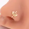 Pinza para la Nariz en Forma de U sin Perforación Estilo Europeo y Americano Transfronteriza Moda Creativa Corona de Cruz de Circonita Stud para la Nariz Anillo para la Nariz Personalizado