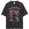 Camiseta Urbana para Hombre con Diseño de Anime Japonés Naruto, Camiseta Lavada Harajuku 2025 para Verano