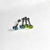 Acero de titanio uña de lengua espiral exterior verde Bretlin al por mayor 14G anillo de lengua para chica sexy dulce genial perforación sub