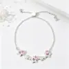 Pulsera Elegante de Estrella Hueca Dulce y Brillante Estilo Coreano para Mujer, Versátil Exquisita de Nicho con Circonitas Rosas