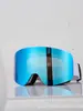 Gafas de esquí cilíndricas antivaho de doble capa, antirreflejos, se pueden usar sobre gafas, campo de visión amplio, sin montura, gafas a prueba de viento para la nieve