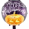 Variedade de balão de alumínio de Halloween decoração de festa de Halloween cabeça de abóbora fantasma morcego gato preto layout de balão
