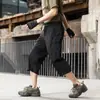 Pantalones casuales de verano para hombre, pantalones de trabajo cropped, pantalones multibolsillos, nuevos pantalones holgados de estilo americano para hombre