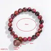Pulsera de piedra natural y cristal estilo popular cruzada pulsera de cuentas de una sola hebra pulsera bohemia joyería al por mayor