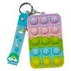 Bolsa para Monedas Llavero Bolsa de Almacenamiento Squishy Cartera Pequeña Bolsa para Auriculares Juguete Divertido Bolsa Cuadrada Mini Silicona