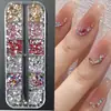 Accesorios para Uñas Mini Diamantes de Imitación para Uñas Diamantes de Imitación Irregulares de Colores con Parte Posterior Plana Color Blanco Rosa Champán Decoraciones Súper Brillantes para Uñas