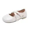 Zapatos de piel para niña 2026 Estilo Nuevo Primavera y Otoño Estilo Francés Pequeño Zapatos Individuales para Niña Moda de Bebé Elegantes Suela Suave Zapatos de Princesa