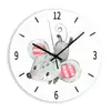 Reloj de Pared Nórdico Moderno Moda Simple Acrílico Patrón Animal Sala de Estar Dormitorio Silencioso Reloj de Cuarzo Pared