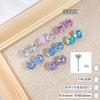 Perforación de Oreja Brillante de Cristal Corte Rosa Shijia Huazi de 8 mm Clavo Irregular Hélice Hueso del Oído Producto Terminado