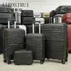 Procesamiento y Personalización de Cajas de Carrito de Tres Piezas para Equipaje de Mano Fabricantes de Comercio Exterior Maletas al por Mayor Ruedas Universales Maletas con Contraseña