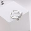 Moda Simples Estilo Europeu e Americano Não Desbotamento Anel Aberto Nicho Feminino High-end Luz Luxo Ajustável Personalidade Anel de Cobre Masculino Moderno