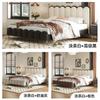 Tongyuite Lujo Accesible Estilo Retro Francés Crema Dormitorio Principal Onda Nueva Clase Ambiente Cama Doble Cama de Cuero