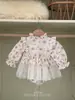 Roupas infantis jennybebe 2026 outono novo estilo macacão doce floral de manga comprida para bebês meninas, vestido de princesa estiloso de tule