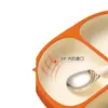 Cola Líquida Prato de Refeição para Bebê Ventosa para Bebê Comer Sozinho Prato de Refeição Compartimentado de Silicone Louça para Bebês e Crianças Pequenas
