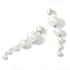 Pendientes Largos con Borlas Estilo Retro Nuevo Europeo y Americano Pendientes con Colgante de Perla para Mujer Racimo de Uvas Grande Pendientes Largos Joyería