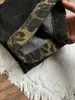 Jeans rectos de estampado de leopardo negro estilo retro americano para mujer, nueva colección primavera/otoño, de cintura alta, corte holgado, efecto adelgazante, pierna ancha, pantalones de largo hasta el suelo