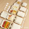 Cajas de Almuerzo Desechables Personalizables Hechas de Almidón de Maíz, Contenedores Gruesos para Llevar, de Grado Alimenticio, Biodegradables, Aptos para Microondas, Uso Comercial