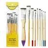 Amazon Transfronterizo Set de 7 Piezas de Palo de Madera Niños Arte DIY Pinceles de Pintura al Óleo Nylon Gouache Acrílico Set de 9 Piezas de Pinceles
