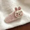 Lindo Conejito Rosa Girly Pinza para el Cabello Lazo Felpa Pinza Bb Flequillo Lado del Cabello Adorno para el Cabello para Mechones Sueltos