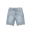 Shorts de mezclilla rotos 2025 marca de moda influencer ins pierna recta moda shorts hasta la rodilla
