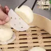 [1000 Folhas] Papel para Cozinhar no Vapor Antiaderente Redondo para Pão de Leite Pão Chinês Cozido no Vapor Pad Papel para Cozinhar no Vapor Doméstico Papel para Gaveta