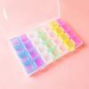Caja de Herramientas para Nail Art Transfronteriza Caja de Almacenamiento de Joyería Paquete de 28 Multicolor Joyería Cuentas Uñas Lentejuelas Diamante Tarro Redondo