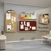 Quadro de Avisos Quadro de Feltro Layout de Ambiente de Escritório Cultura Corporativa da Empresa Adesivos de Parede Decoração de Exibição de Estilo do Funcionário