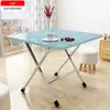 Mesa Plegable para Uso Doméstico, Mesa de Comedor para Viviendas de Alquiler, Mesa Pequeña para Comer en Apartamentos de Alquiler, Dormitorio, Mesa Portátil para Exteriores, Mesa Cuadrada Simple para Montar Puestos