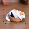 Animales codiciosos micro paisaje diy bonsái pequeños adornos cartón gato y perro lindos animales de resina accesorios de jardinería