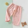 Pantalones de entrepierna abierta para hombres y mujeres, pantalones de algodón para bebés, ropa exterior para recién nacidos, leggings de primavera y otoño, pantalones individuales para cuatro estaciones