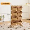 Estantería de Almacenamiento de Madera Maciza Gabinete de Almacenamiento para Snacks Estantería para Almacenamiento de Artículos Varios para Dormitorio Sala de Estar Estantería de Exhibición de Piso de Múltiples Capas