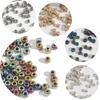 Venta caliente transfronteriza de cuentas de arroz de vidrio metálico, accesorios de cuentas, pulseras caseras de bricolaje hechas a mano, material de joyería al por mayor