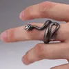 Anillo Ajustable Vintage Pesado con Forma de Serpiente Transfronterizo para Hombres y Mujeres, Venta al por Mayor desde el Fabricante Original