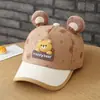 Gorra para Niños Primavera y Otoño Unisex Bebé Estampado de Osito Logo Gorra de Béisbol Exterior Linda Dibujo Animado Gorra de Béisbol