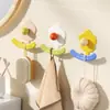 Ganchos de Flor Fofos para Banheiro Sem Furar Cabide para Toalha Bola de Banho Lenço Ganchos Adesivos Fortes Criativos Sem Marcas