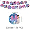 Venta Caliente Transfronteriza Decoraciones de Fiesta para Chicas Cazadoras de Demonios Kpop Arreglo de Cumpleaños Accesorios Pancarta de Cabina de Fotos Tela de Fondo Globos