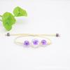 Directo de fábrica flor real flor de cinco pétalos pulsera de narcisos pulsera de cuentas de vidrio de flor de cerezo joyería de lugar escénico mercado nocturno femenina