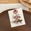Novos prendedores de cabelo de tecido na cor café, versáteis e fofos, adequados para meninas, estilosos prendedores para franja, presilhas laterais e acessórios de cabelo elegantes.