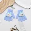 Guantes de Lana para Niños de Otoño e Invierno, Nuevo Dibujo Animado Lindo Labubu, Guantes Suaves, Cálidos, Engrosados para Dedos, para Niños y Niñas
