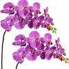 Orquídea Mariposa Blanca Tela de Seda Arreglo de Flores Artificiales Flor Falsa Decoración de Sala de Estar Mesa de Comedor Diseño de Escenario de Boda Paisajismo Flor Artificial