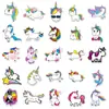 51 Pegatinas Decorativas Impermeables de Caballo Arcoíris Caricatura Graffiti Lindas para Tableta, Maleta, Patinete, Motocicleta