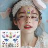 Pegatinas de Tatuaje Pintadas en la Frente Lindas para Niños de la Calle Escenario de Festival Rendimiento Princesa de Hielo y Nieve Destello Fino Cara Color Infantil