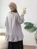 Nueva camisa babydoll de otoño dulce y juvenil con volantes sin mangas, color liso versátil holgada, venta al por mayor
