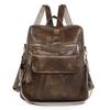 Mochila para Mujer Mochila para Mujer Nueva 2025 Retro Color Contraste Cuero Suave Bolsa de Viaje para Exterior Mochila Casual para Mujer Mujer