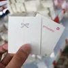 Cartão de Grampo de Couro com Pelo 6,3X7,3Cm Laço Joia Cartão de Papel Acessórios DIY Feitos à Mão Embalagem Sacola Papel Cartão