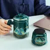 Taza personal vaso de agua de oficina con tetera juego de té traje taza personal gran capacidad cerámica