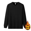 Sudadera de Algodón Pesado Color Sólido Estilo Japonés Cuello Redondo Unisex Holgada Gruesa Sencilla Top de Pareja Manga Larga